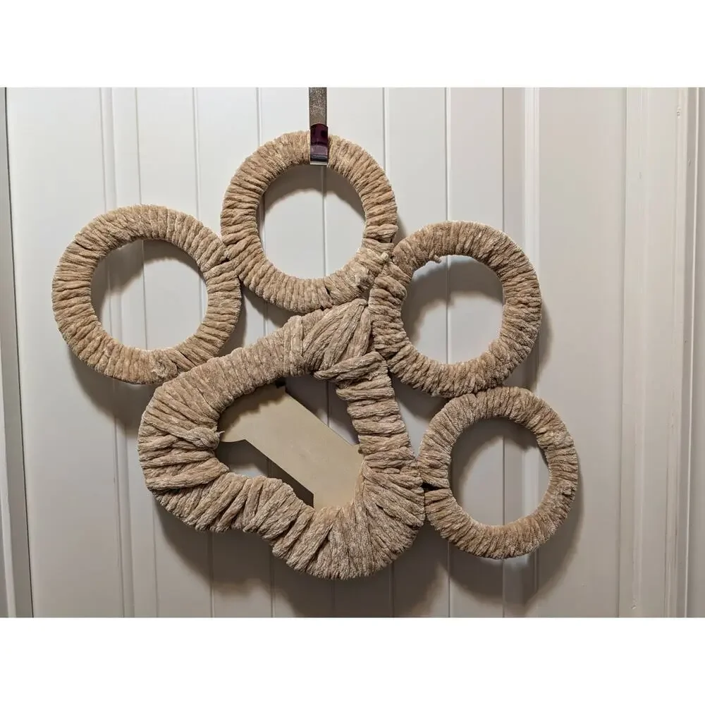 Dog Paw Welcome Front Door Wreath Animal Print Pet Lover Wall Decor 26